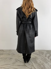 Load image into Gallery viewer, Trench Metallo | Black Ecopelle | Cinturato.

