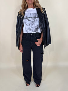 Denim Poppy | Black | Strappi