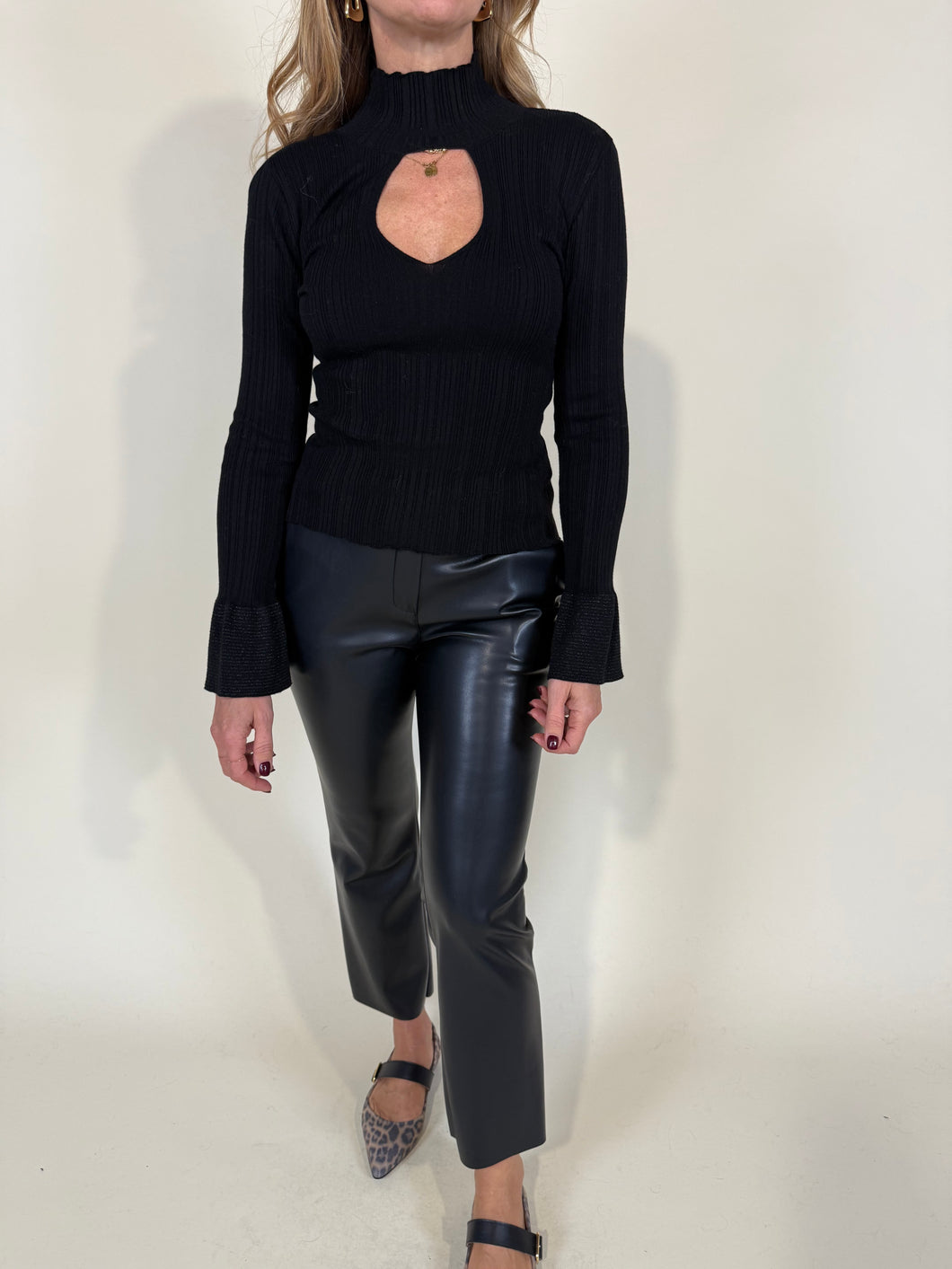 Maglia Lupetto | Volant | Lana Merino