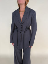 Carica l'immagine nel visualizzatore di Gallery, Blazer monopetto corpetto I Grey
