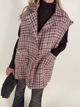 Carica l'immagine nel visualizzatore di Gallery, Gilet bouclé con strass | Rosa e moro
