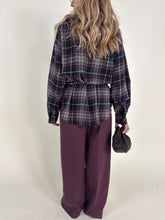 Carica l'immagine nel visualizzatore di Gallery, Camicia check vino | Oversize
