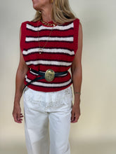 Load image into Gallery viewer, Gilet Righe | Rosso e Panna
