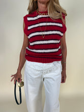 Load image into Gallery viewer, Gilet Righe | Rosso e Panna
