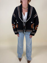 Load image into Gallery viewer, Cardigan Flores | Black
