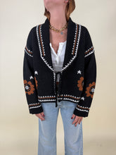 Load image into Gallery viewer, Cardigan Flores | Black
