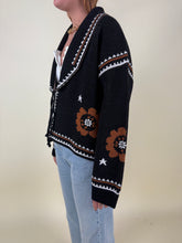 Load image into Gallery viewer, Cardigan Flores | Black
