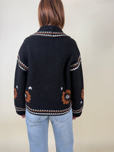 Load image into Gallery viewer, Cardigan Flores | Black
