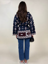 Carica l'immagine nel visualizzatore di Gallery, Cardigan Etnico | Viscose &amp; wool | Blu
