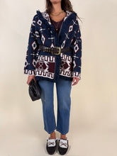 Carica l'immagine nel visualizzatore di Gallery, Cardigan Etnico | Viscose &amp; wool | Blu
