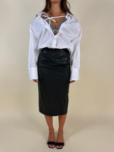 Load image into Gallery viewer, Gonna lunga ecopelle | Black

