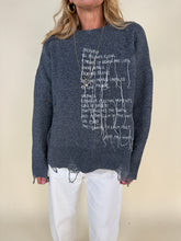 Carica l'immagine nel visualizzatore di Gallery, Maglione con strappi I GREY
