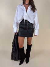 Load image into Gallery viewer, Minigonna black | Ecopelle
