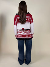 Load image into Gallery viewer, Cardigan midi Cactus | Nero e rosso
