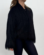 Load image into Gallery viewer, Bomber con frange I Black
